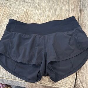 Women's LULU Black Athletic Shorts SIZE 0